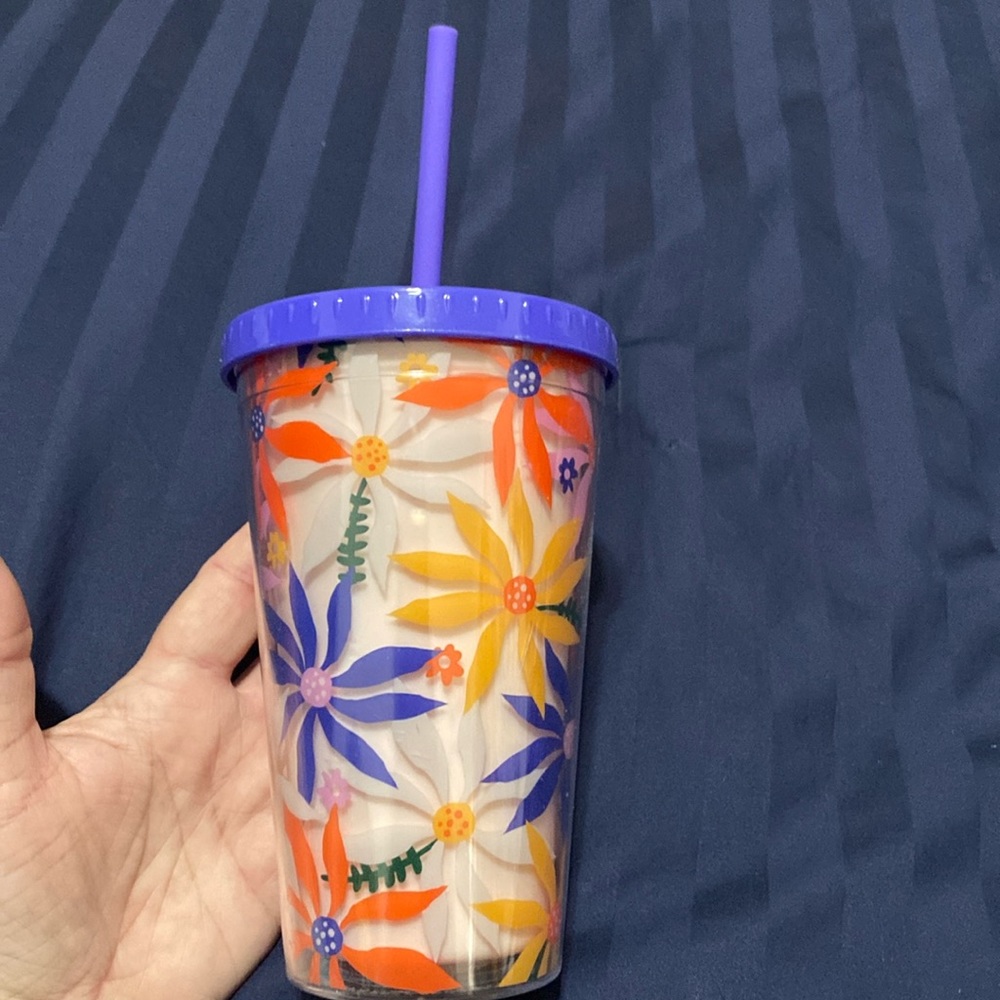 Tumbler with lid and straw, BPA Free, 16 oz